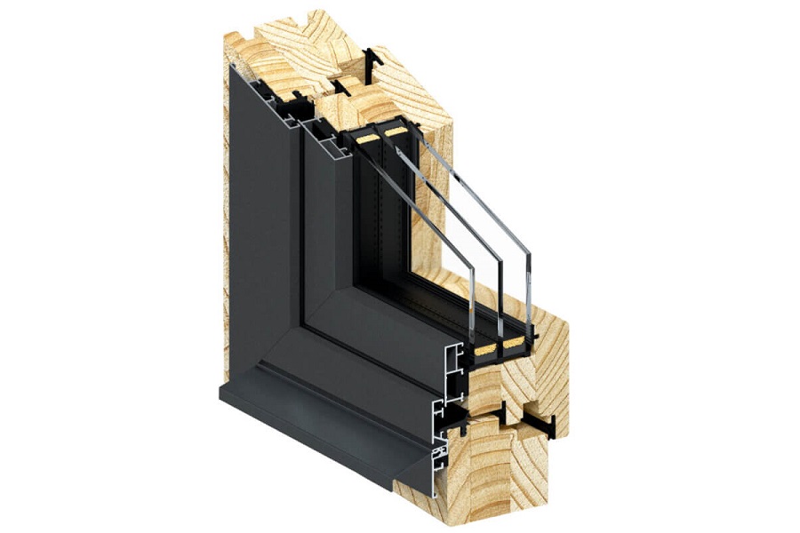 RI® WOOD-ALU QUADRAT Swiss 78 a 92 okno
